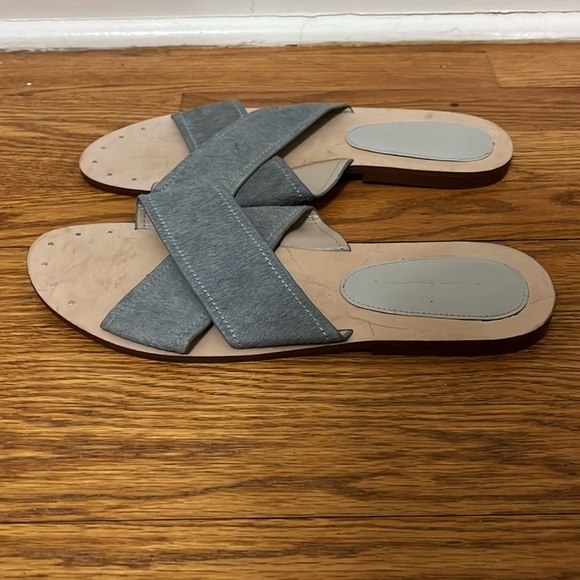 Zara Basic Collection Women’s Grey Flat Sandals Size 40 - Picture 4 of 6